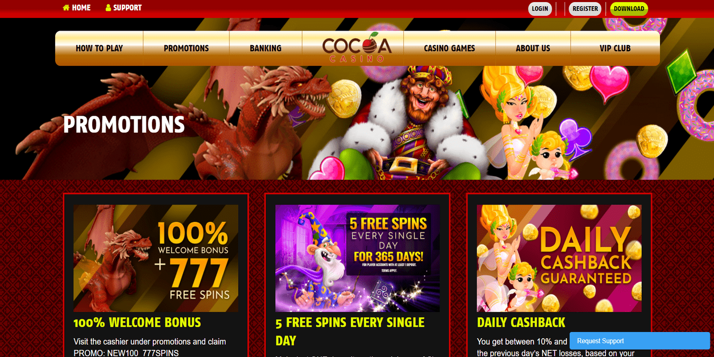 cocoa casino bonuses