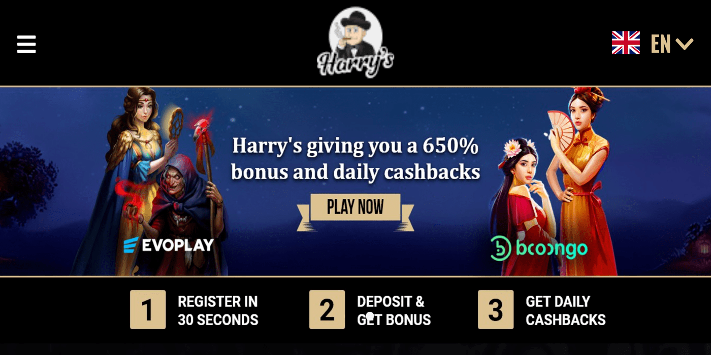 harrys casino website