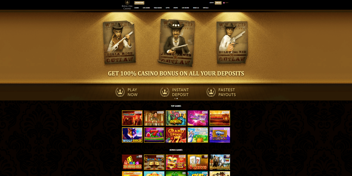 royal oak casino website