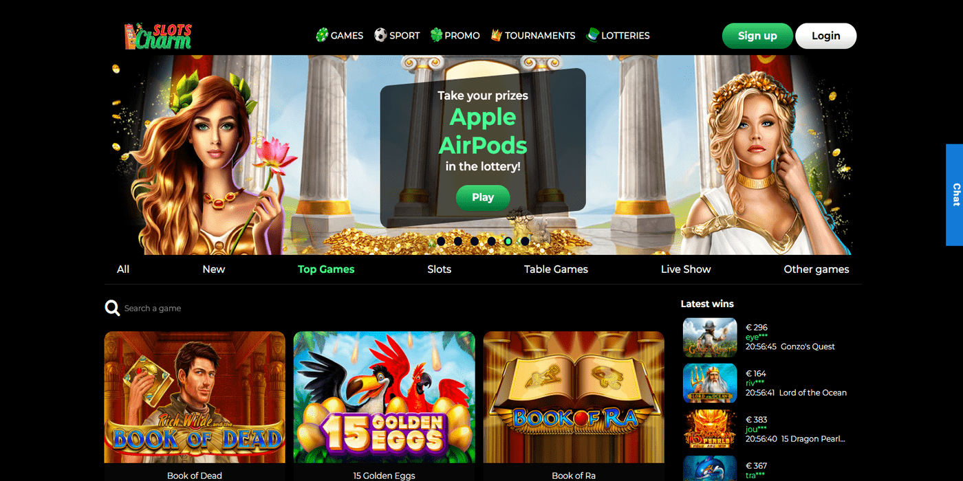 slots charm casino website