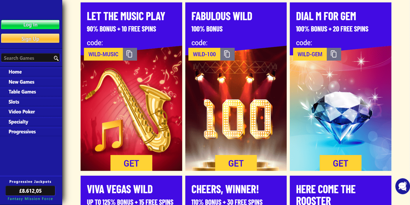 vegas wild bonuses