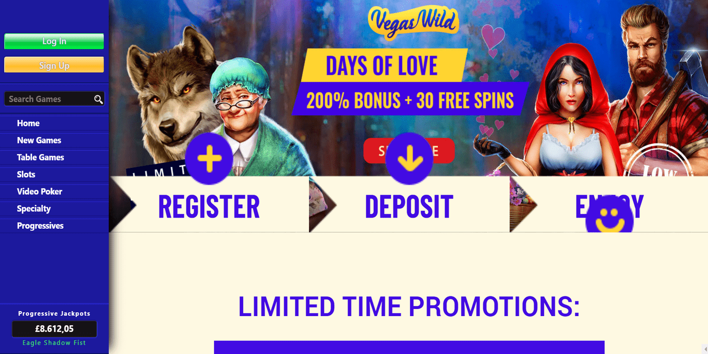 vegas wild casino website